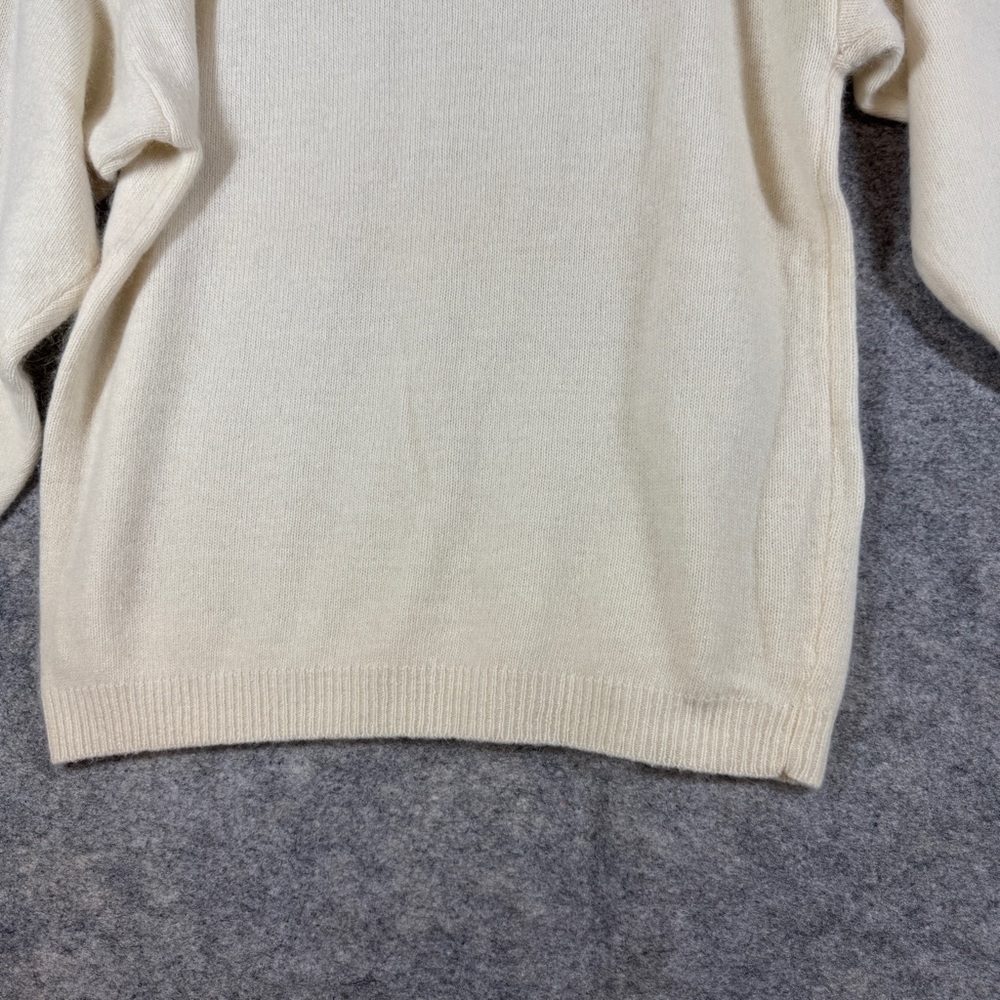 Vintage Rino Rossi Ivory Angora Blend Beaded Knit Sweater Size M Vintage Chic - Picture 15 of 16